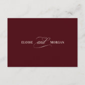 Old Money Modern Formal Burgundy Luxury Details エンクロージャーカード (裏面)
