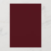 Old Money Modern Formal Burgundy Luxury Wedding エンクロージャーカード (裏面)