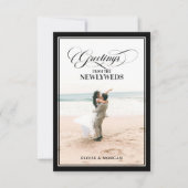 Old Money Modern Formal Burgundy Luxury Wedding サンキューカード (正面)