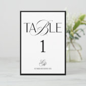 Old Money Monogram Wedding Table Number 招待状 (スタンド正面)