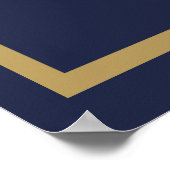 Old Money Navy Blue Wedding  Poster ポスター (角)