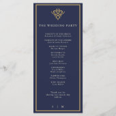 Old Money Navy Blue Wedding Program プログラム (裏面)