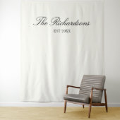 Old Money Personalized Fabric Wedding Welcome Sign タペストリー (インサイチュ)