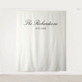 Old Money Personalized Fabric Wedding Welcome Sign タペストリー (正面)