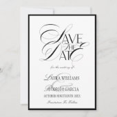 Old Money Photo Flat Save The Date Card セーブザデート (正面)