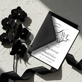 Old Money Photo Flat Save The Date Card セーブザデート