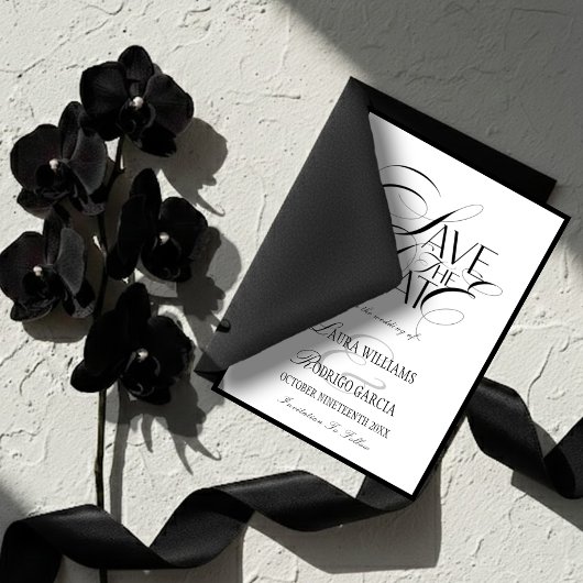 Old Money Photo Flat Save The Date Card セーブザデート