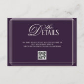 Old Money Plum Wedding Details  エンクロージャーカード (正面)