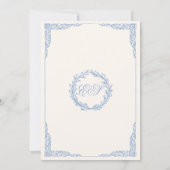 Old Money Regency Floral Tea Party Boy Baby Shower 招待状 (裏面)