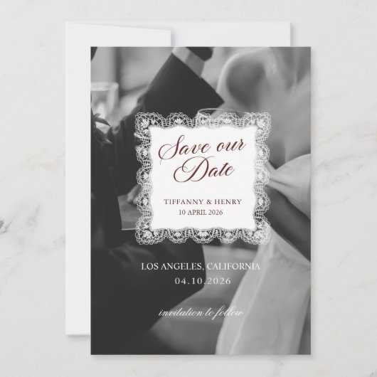 Old Money Save The Date Wedding (正面)