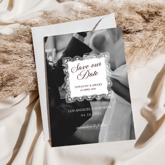 Old Money Save The Date Wedding