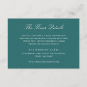 Old Money Teal Classic Wedding エンクロージャーカード (正面)