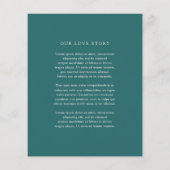 Old Money Teal Classic Wedding Invite (裏面)