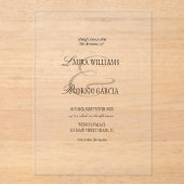 Old Money Timeless Wedding アクリル招待状 (正面)