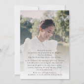 Old Money Two Photo Graduation Announcement  招待状 (裏面)