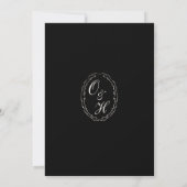 Old Money Wedding Classic Black Invitation 招待状 (裏面)
