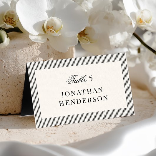 Old Money Wedding Escort Name Card テーブルナンバー