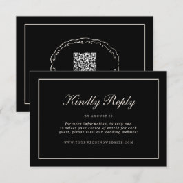 Old Money Wedding RSVP Online Enclosure Card エンクロージャーカード