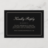 Old Money Wedding RSVP Online Enclosure Card エンクロージャーカード (正面)