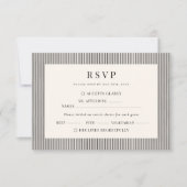 Old Money Wedding RSVP Response Card (正面)