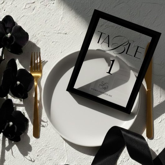 Old Money Wedding Table Number アクリル招待状