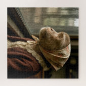 Old Monkey Staring Out at the Rain ジグソーパズル (横)