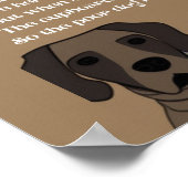 Old Mother Hubbard rhyme cute dog in browns   ポスター (角)