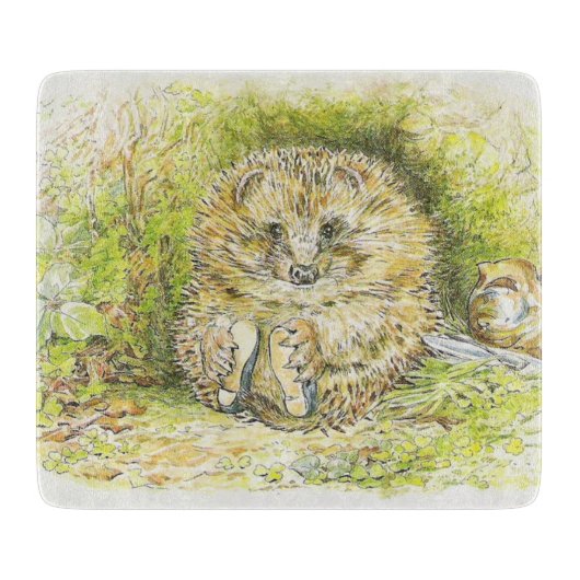 Old Mr. Prickly Pin (Hedgehog) (Beatrix Potter) カッティングボード (正面)