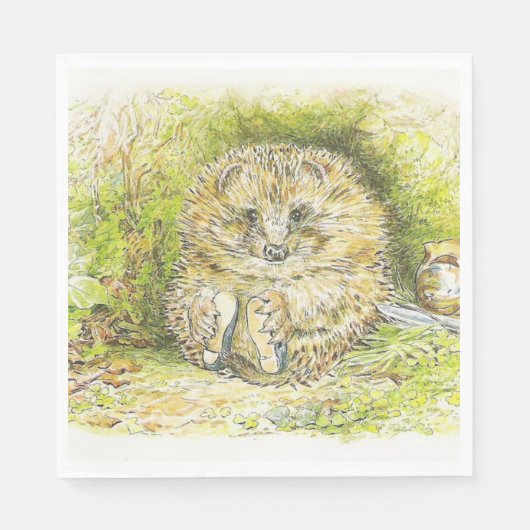 Old Mr. Prickly Pin (Hedgehog) (Beatrix Potter) スタンダードランチョンナプキン (正面)
