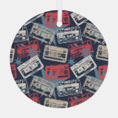 Old Music Cassettesヴィンテージシームレス ガラスオーナメント (裏面)