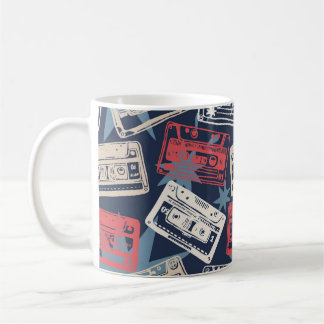 Old Music Cassettesヴィンテージシームレス コーヒーマグカップ