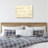Old Music Notes – ショパン音楽シート キャンバスプリント (インサイチュ (寝室))