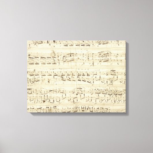 Old Music Notes – ショパン音楽シート キャンバスプリント (正面)