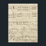 Old Music Notes – ショパン音楽シート ポストカード<br><div class="desc">フレデリック・ショパンの古い音楽シート。オリジナルミュージカルこの有名な作曲家のクラシカル表記法。</div>