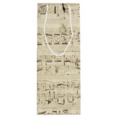 Old Music Notes – ショパン音楽シート ワインギフトバッグ (裏面)