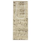 Old Music Notes – ショパン音楽シート ワインギフトバッグ (正面)