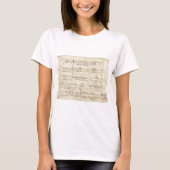Old Music Notes – ショパン音楽シート Tシャツ (正面)