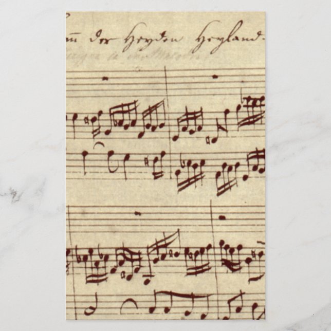 Old Music Notes - Bach Music Sheet (正面)