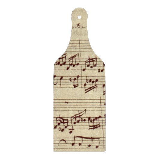 Old Music Notes - Bach Music Sheet カッティングボード (正面)