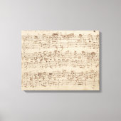 Old Music Notes - Bach Music Sheet キャンバスプリント (正面)