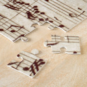 Old Music Notes - Bach Music Sheet ジグソーパズル (側面)