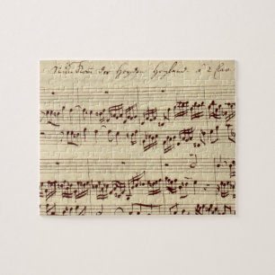 Old Music Notes - Bach Music Sheet ジグソーパズル