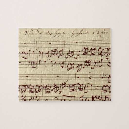 Old Music Notes - Bach Music Sheet ジグソーパズル (横)