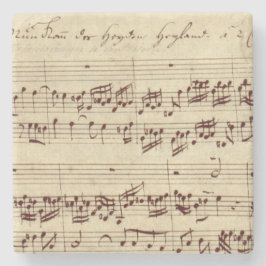 Old Music Notes - Bach Music Sheet ストーンコースター