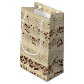 Old Music Notes - Bach Music Sheet スモールペーパーバッグ (裏面アングル)