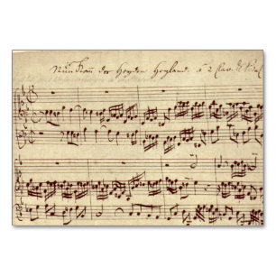 Old Music Notes - Bach Music Sheet テーブルナンバー