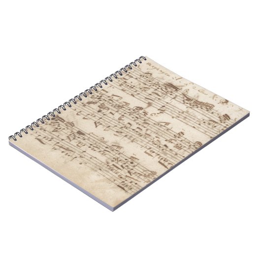 Old Music Notes - Bach Music Sheet ノートブック (左側)