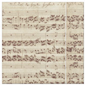 Old Music Notes - Bach Music Sheet ファブリック (クローズアップ)