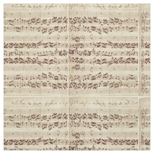 Old Music Notes - Bach Music Sheet ファブリック (見本)