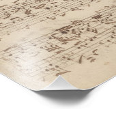 Old Music Notes - Bach Music Sheet フォトプリント (角)